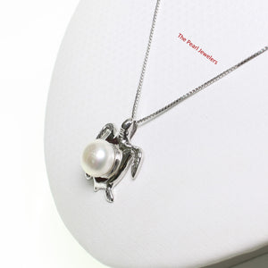 2000515-14K-White-Gold-Sea-Turtle-(Honu)-White-Pearl-Pendant-Necklace