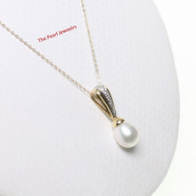 Load image into Gallery viewer, 2000560-Popular-Pendant-White-Pearl-14k-Yellow-Gold-Diamonds