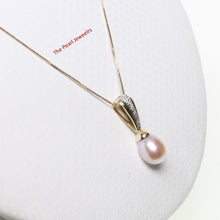 Load image into Gallery viewer, 2000562-14k-Yellow-Gold-Diamonds-Pink-Pearl-Unique-Pendant-Necklace