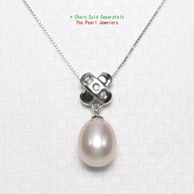 Load image into Gallery viewer, 2000607-Handcrafted-14k-White-Gold-Diamonds-Lavender-Pearl-Unique-Pendant-Necklace