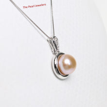 Load image into Gallery viewer, 2000677-14k-Real-Gold-Diamonds-AAA-Pink-Pearl-Enhancer-Pendant-Necklace