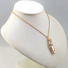 Load image into Gallery viewer, 2001212B DIAMOND 14K YELLOW GOLD DRAGON WRAPS AROUND WHITE BIWA PEARL PENDANT