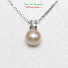 Load image into Gallery viewer, 2001879 LAVENDER PEARL DIAMOND 14K WHITE GOLD BAIL PENDANT NECKLACE