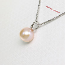 Load image into Gallery viewer, 2001879 LAVENDER PEARL DIAMOND 14K WHITE GOLD BAIL PENDANT NECKLACE