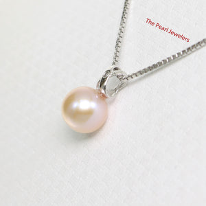 2001879 LAVENDER PEARL DIAMOND 14K WHITE GOLD BAIL PENDANT NECKLACE