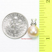 Load image into Gallery viewer, 2001879 LAVENDER PEARL DIAMOND 14K WHITE GOLD BAIL PENDANT NECKLACE