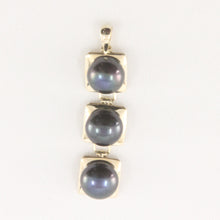Load image into Gallery viewer, 2003391-14k-Yellow-Gold-9.5-10mm-Black-Pearl-Pendant-Necklace