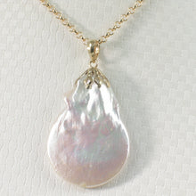 Load image into Gallery viewer, 2025280 FRESHWATER COIN PEARL 14KT SOLID YELLOW SOLID GOLD BAIL PENDANT