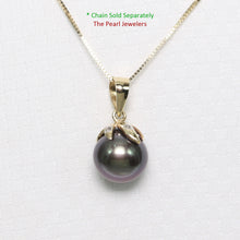 Load image into Gallery viewer, 2090651 GENUINE DIAMOND BLACK CULTURED PEARL 14K YELLOW GOLD CLAW BAIL PENDANT