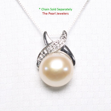 2099307 NATURAL PINK PEARL PENDANT SET 14K SOLID YELLOW GOLD DIAMONDS