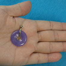 Load image into Gallery viewer, 2100022B-Tablet-Lavender-Jade-14k-Gold-BLESSING-Pendant-Necklace
