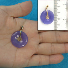 Load image into Gallery viewer, 2100022B-Tablet-Lavender-Jade-14k-Gold-BLESSING-Pendant-Necklace