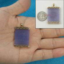 Load image into Gallery viewer, 2100042-Greek-Key-14k-Gold-Lavender-Jade-Board-Pendant-Necklace