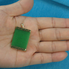 Load image into Gallery viewer, 2100043-14k-Gold-Greek-Key-Green-Jade-Board-Pendant