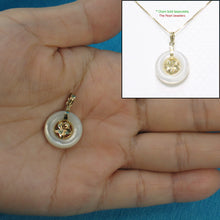 Load image into Gallery viewer, 2100060-14k-Gold-Hawaiian-Plumeria-White-Mother-of-Pearl-Pendant-Necklace