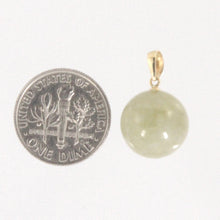 Load image into Gallery viewer, 2100110-14k-Solid-Yellow-Gold-Round-Jade-Pendant
