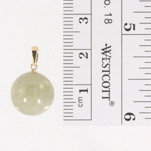 Load image into Gallery viewer, 2100110-14k-Solid-Yellow-Gold-Round-Jade-Pendant