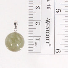Load image into Gallery viewer, 2100115-14k-Solid-White-Gold-Round-Jade-Pendant
