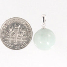 Load image into Gallery viewer, 2100119-14k-Solid-White-Gold-Round-Jade-Pendant