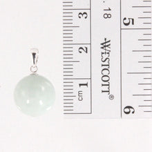 Load image into Gallery viewer, 2100119-14k-Solid-White-Gold-Round-Jade-Pendant