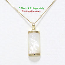 Load image into Gallery viewer, 2100140-14k-Gold-Curve-Shape-White-Mother-of-Pearl-Pendant-Necklace