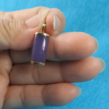 Load image into Gallery viewer, 2100142-14k-Gold-Curve-Lavender-Jade-Pendant-Necklace