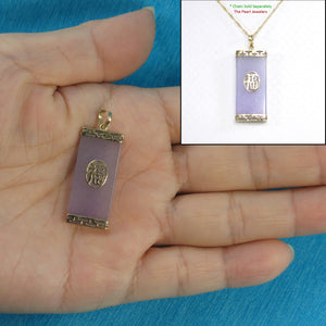 2100212-14k-Gold-GOOD-FORTUNE-Lavender-Jade-Oriental-Pendant-Necklace