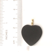 Load image into Gallery viewer, 2100311-Beautify-14k-Yellow-Gold-Bale-22mm-Flat-Plane-Love-Heart-Black-Onyx-Pendant