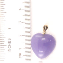 Load image into Gallery viewer, 2100312-Beautify-14k-Yellow-Gold-Bale-Cabochon-Love-Heart-Lavender-Jade-Pendant