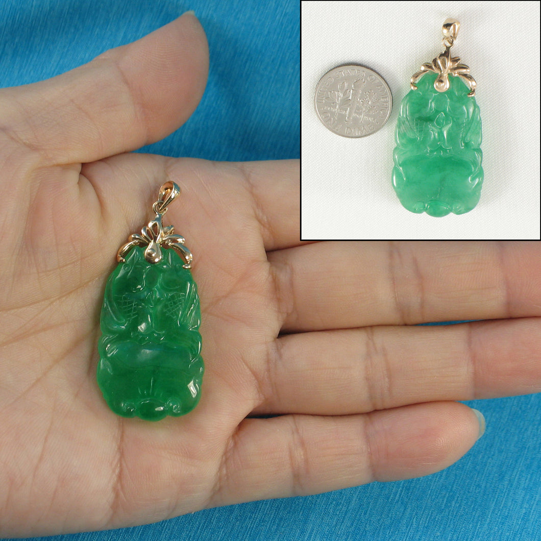 2100332-Beautiful-Both-Sides-Carving-Green-Jade-Pendant-14kt-Gold