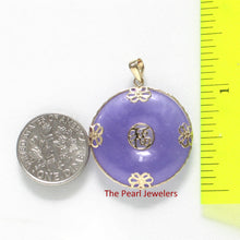 Load image into Gallery viewer, 2100402-14k-Gold-Joy-Butterflies-Disc-Lavender-Jade-Pendant-Necklace
