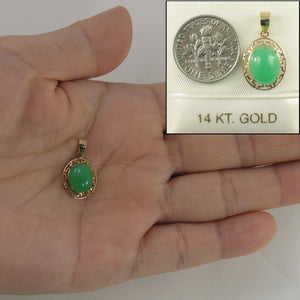 2100633-Greek-key-Design-14k-Yellow-Gold-Cabochon-Green-Jade-Pendant-Necklace