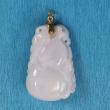 Load image into Gallery viewer, 2100907-Double-Sided-Exquisite-Carving-Cucurbit-Design-Jadeite-14K-Pendant