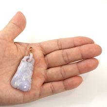 Load image into Gallery viewer, 2100912-Double-Sided-Exquisite-Carving-Rabbit-Lavender-Jadeite-Pendant