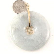 Load image into Gallery viewer, 2100932-14k-Gold-BLESSING-Tablet-Disc-Natural-Celadon-Green-Jadeite-Pendant