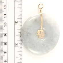Load image into Gallery viewer, 2100932-14k-Gold-BLESSING-Tablet-Disc-Natural-Celadon-Green-Jadeite-Pendant