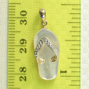 2100950-14k-Gold-Diamond-Flip-Flop-Slipper-Mother-of-Pearl-Pendant-Necklace