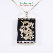 Load image into Gallery viewer, 2100981-14k-Gold-Hand-Crafted-Dragon-Black-Onyx-Pendant-Necklace