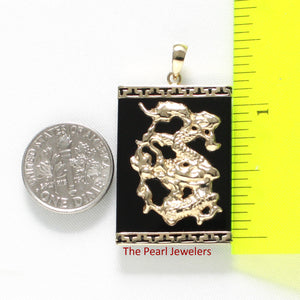 2100981-14k-Gold-Hand-Crafted-Dragon-Black-Onyx-Pendant-Necklace