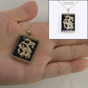 2100981-14k-Gold-Hand-Crafted-Dragon-Black-Onyx-Pendant-Necklace