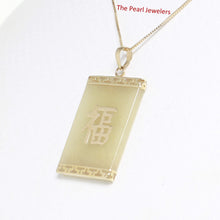 Load image into Gallery viewer, 2101045-14k-Solid-Yellow-Gold-Good-Fortune-Yellow-Jade-Pendant-Necklace