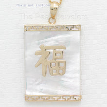 Load image into Gallery viewer, 2101060-Mother-of-Pearl-Crafted-14k-Solid-Gold-Good-Fortune-Pendant-Necklace