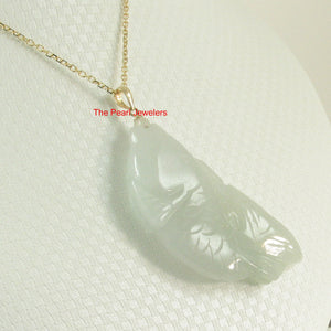 2101076-14k-Gold-Hand-Carved-Koi-Fish-Honeydew-Jadeite-Pendant-Necklace