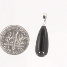 Load image into Gallery viewer, 2101136-14k-Solid-White-Gold-Pear-Black-Onyx-Pendant