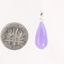 Load image into Gallery viewer, 2101137-14k-Solid-White-Gold-Rain-Drop-Lavender-Jade-Pendant