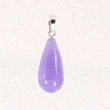 Load image into Gallery viewer, 2101137-14k-Solid-White-Gold-Rain-Drop-Lavender-Jade-Pendant
