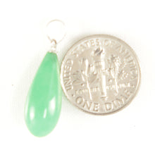 Load image into Gallery viewer, 2101138-Pear-Green-Jade-14k-Solid-White-Gold-Pendant