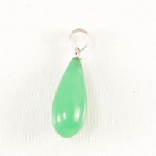 Load image into Gallery viewer, 2101138-Pear-Green-Jade-14k-Solid-White-Gold-Pendant