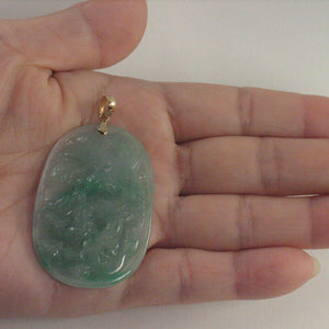 2101464-Carvings-Dragon-Phoenix-Celadon-Green-Jade-14k-Pendant-Necklace