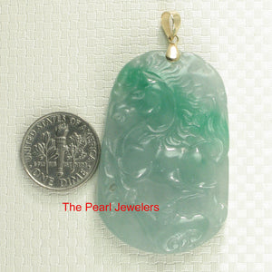 2101466-Lovely-Hand-Carved-Horse-Celadon-Green-Jade-14k-Pendant-Necklace